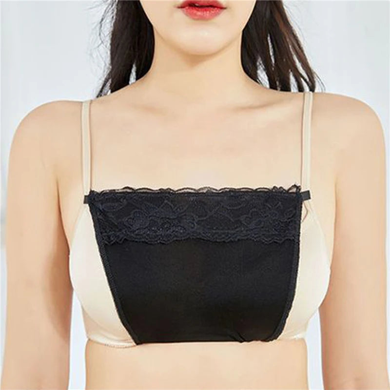Lace Cleavage Cover Up Mock Camisole - 24 Timmar Deals