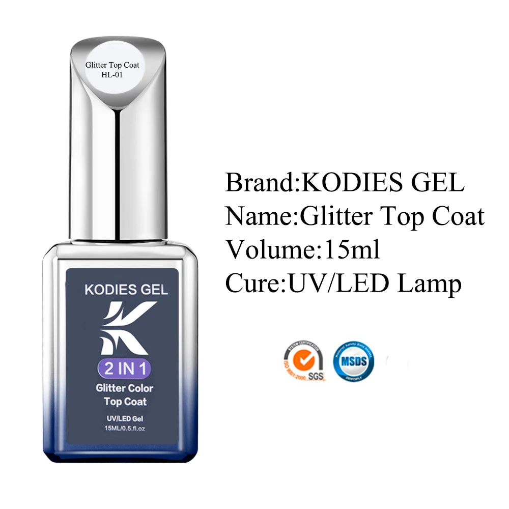 Holographic Top Coat Gellack 15ML UV/LED - 24 Timmar Deals