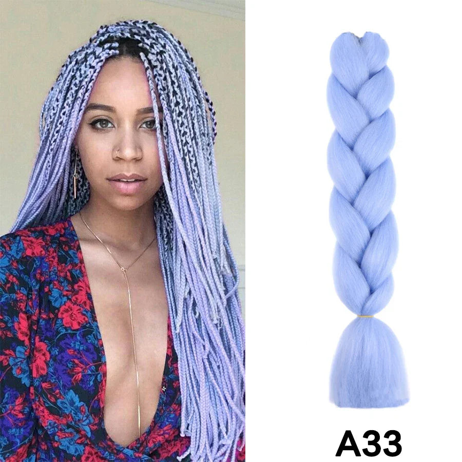 Syntetiska hårförlängningar för att göra afrikanskt fläthår högtemperaturfiber - 24 Timmar Deals