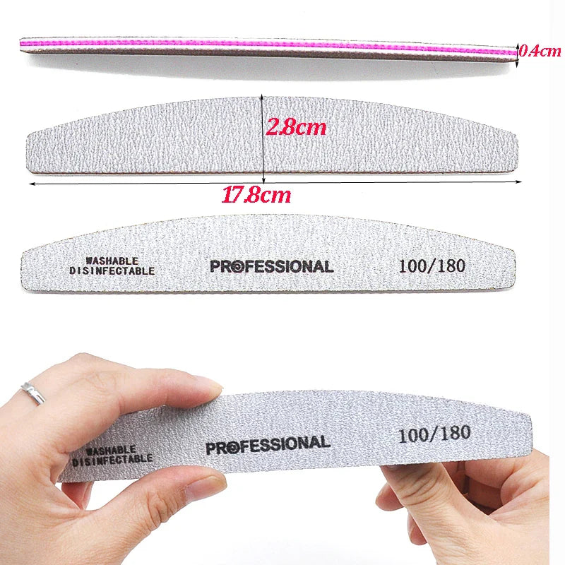5 st/lot Båtgrå Professionell nagelfilsbuffert 80/100/180 - 24 Timmar Deals
