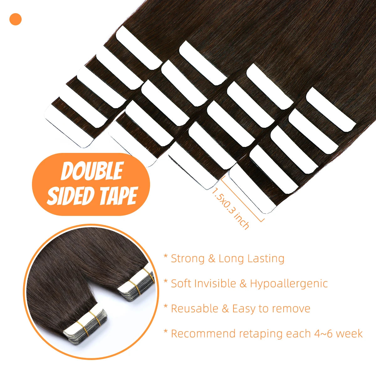 Tejp i hårförlängningar Människohår Ombre Balayage 2/6/18 Ash Blond 50 Gram - 24 Timmar Deals