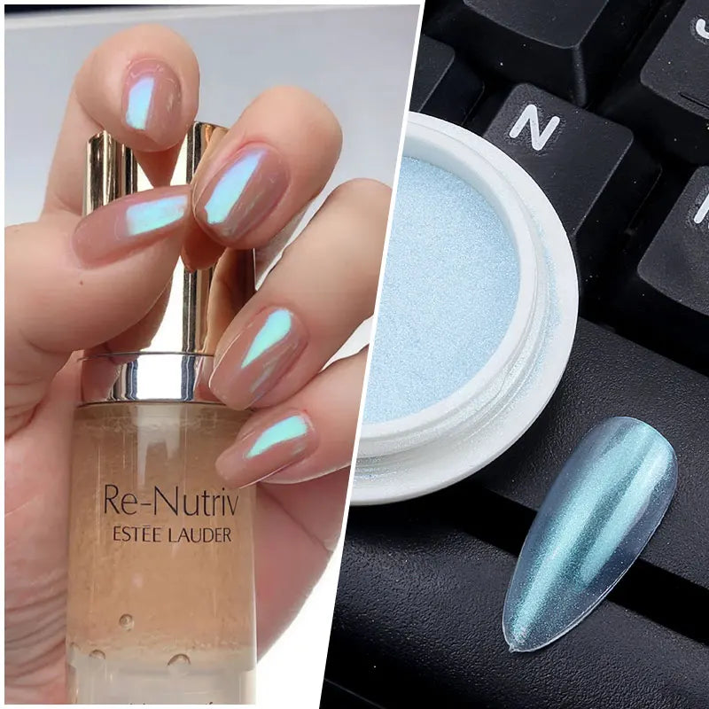 Holographic Nail Powder Net-2g Chrome Laser Mirror Glitter - 24 Timmar Deals