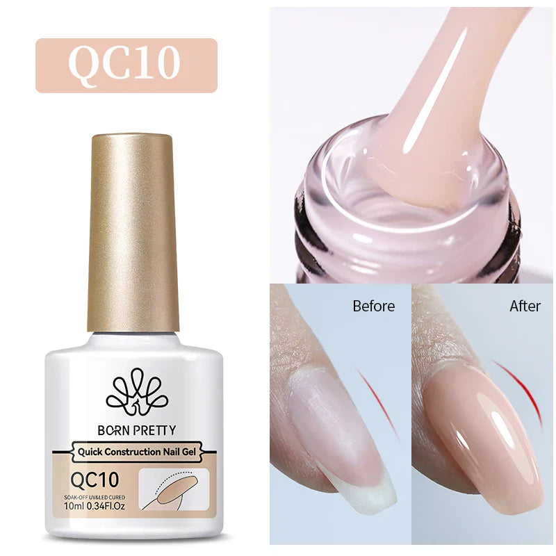 Transparent Jelly Nude Gellack 10ml Sheer Glitter Crystal Varnish - 24 Timmar Deals