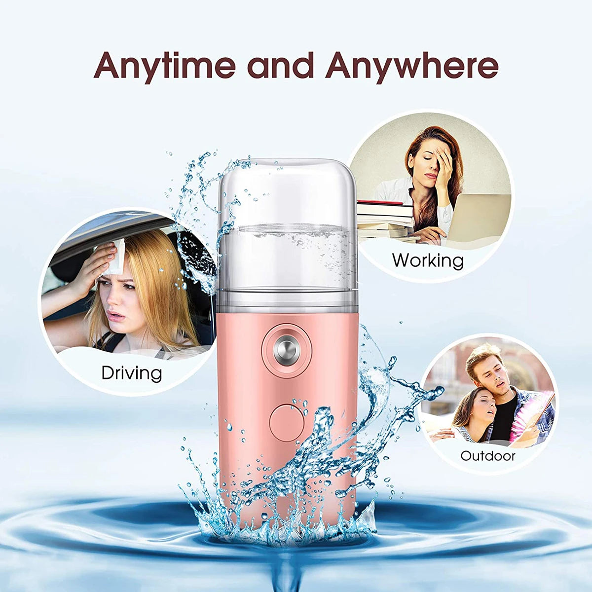30ml Mini Bärbar Uppladdningsbar Trådlös Nano Mist - 24 Timmar Deals
