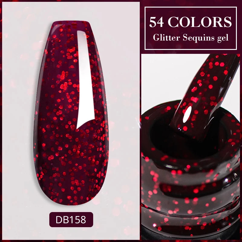 Metalic, Pastell, Glitter Gellack 6ml, 63 olika färger - 24 Timmar Deals