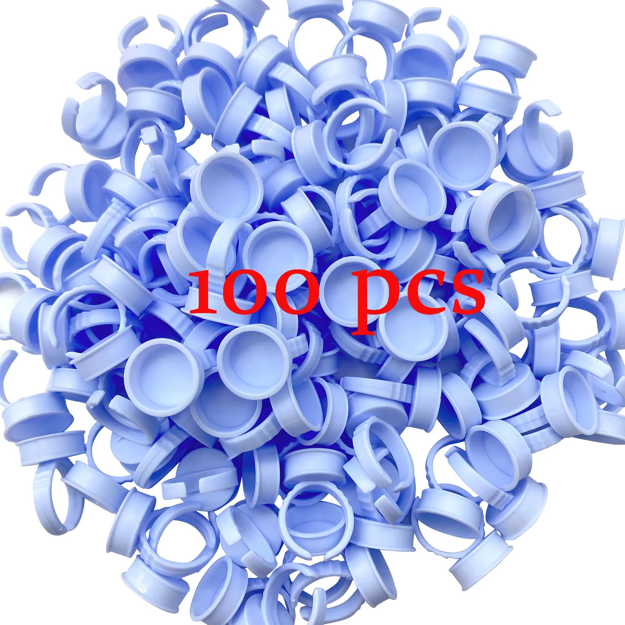 50/100 st Engångs ögonfranslim Cup Ringar Hållare Behållare Tatuering Pigment Ögonfransförlängningsverktyg Lash Supplies - 24 Timmar Deals