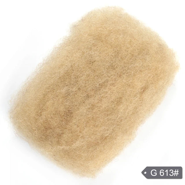 Remy Hair Afro kinky bulk människohår för flätning 1 bunt 50 g/st Naturliga färgflätor - 24 Timmar Deals