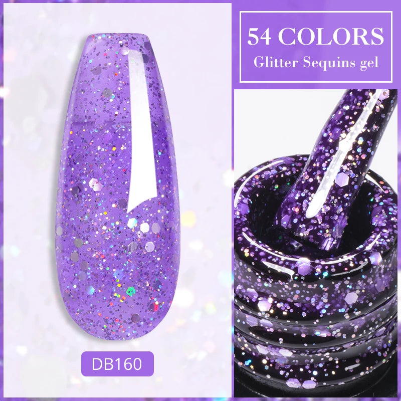 Metalic, Pastell, Glitter Gellack 6ml, 63 olika färger - 24 Timmar Deals
