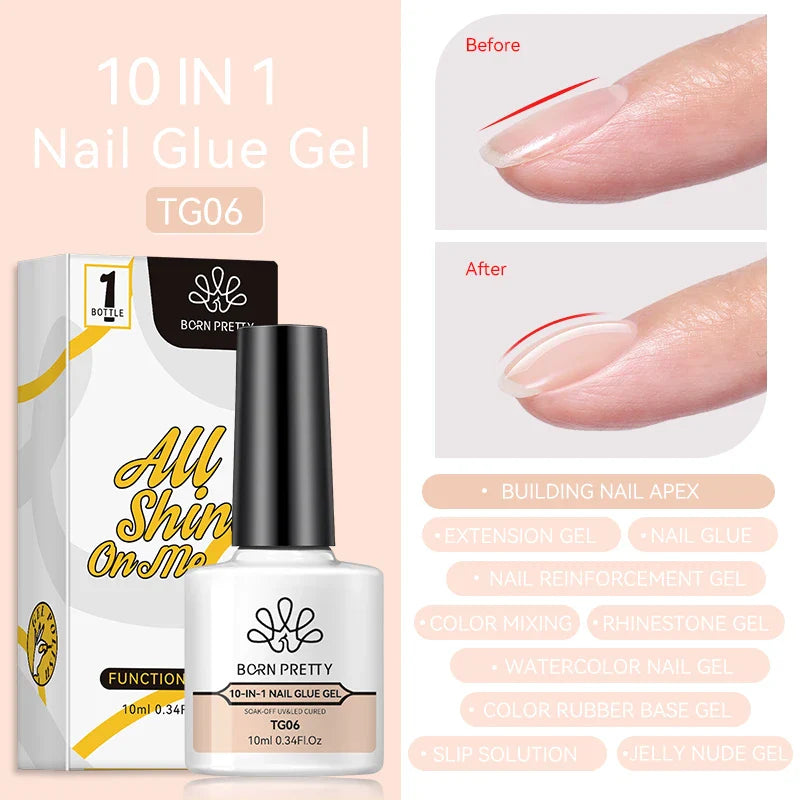 BORN PRETTY 1PC Black White Red Color Collection Nail Gel Polish 10ml Varnis Semi-permanent Soak Off UV LED Gel for Manicure - 24 Timmar Deals