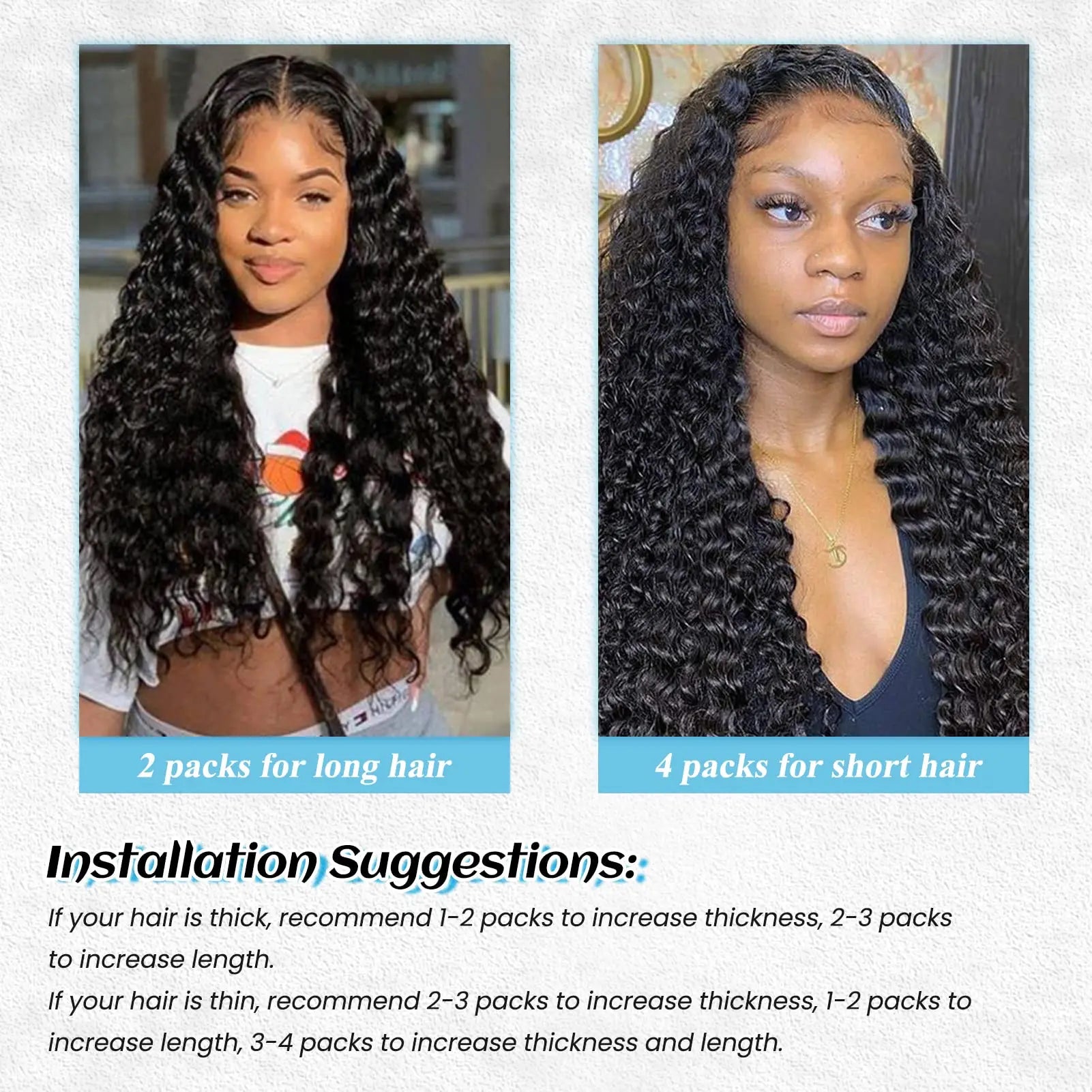 Tape In Human Hair Extensions Curly 100% Real Human Hair Extensions 26Inch Deep Wave 20st/pack - 24 Timmar Deals