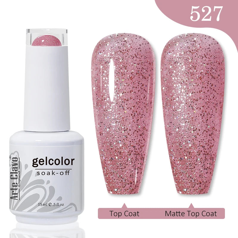 Pink Series Gellack 15ml Soak Off UV LED - 24 Timmar Deals
