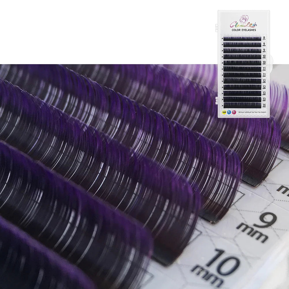 Individual Color Lashes Pink/Red/Green/White/Purple Mixed Length - 24 Timmar Deals