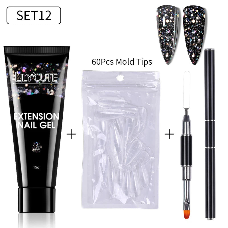 15ml Polygel Nail Extension Set - 24 Timmar Deals