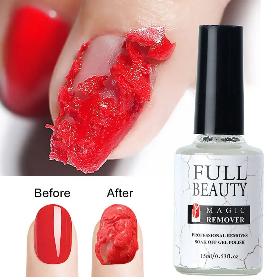 2st Magic Remover Nail Gel Polish Fast Remover Gel Polish 15ML Soak Off UV LED Cleaner Function Gel Ta bort manikyrverktyg - 24 Timmar Deals
