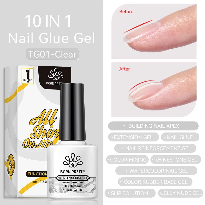BORN PRETTY 1PC Black White Red Color Collection Nail Gel Polish 10ml Varnis Semi-permanent Soak Off UV LED Gel for Manicure - 24 Timmar Deals