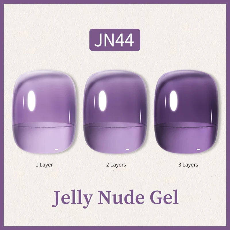 Transparent Jelly Nude Gellack 10ml Sheer Glitter Crystal Varnish - 24 Timmar Deals