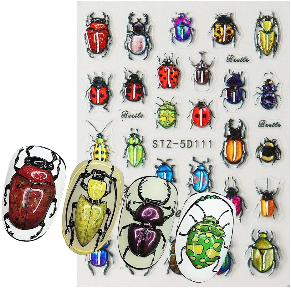 5D Beetle Bug Nail Art dekaler - 24 Timmar Deals