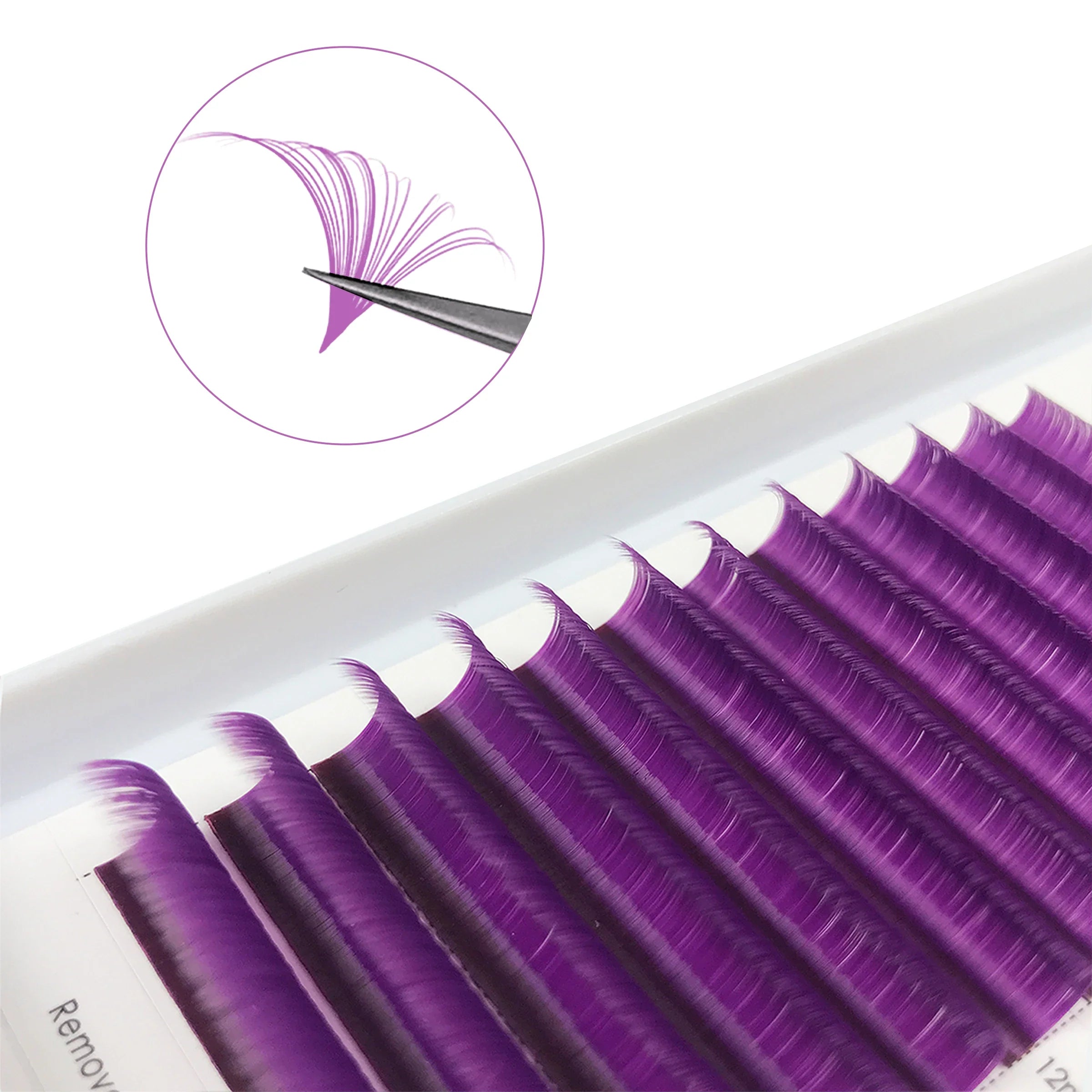 Colorful  Lashes Purple Blue Brown Green Red  Pink Yellow Easy Fan Eyelash Extensions Colored Faux Mink Lashes Makeup - 24 Timmar Deals