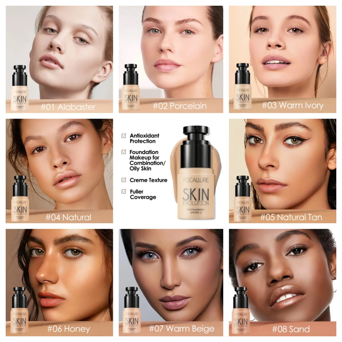 Waterproof Matte Face Liquid Foundation Full Coverage Concealer - 24 Timmar Deals