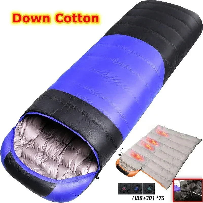 USB-uppvärmd vintercamping sovsäckar dunbomullsdynor 3Gear Ultralätt utomhuscampingmadrass - 24 Timmar Deals