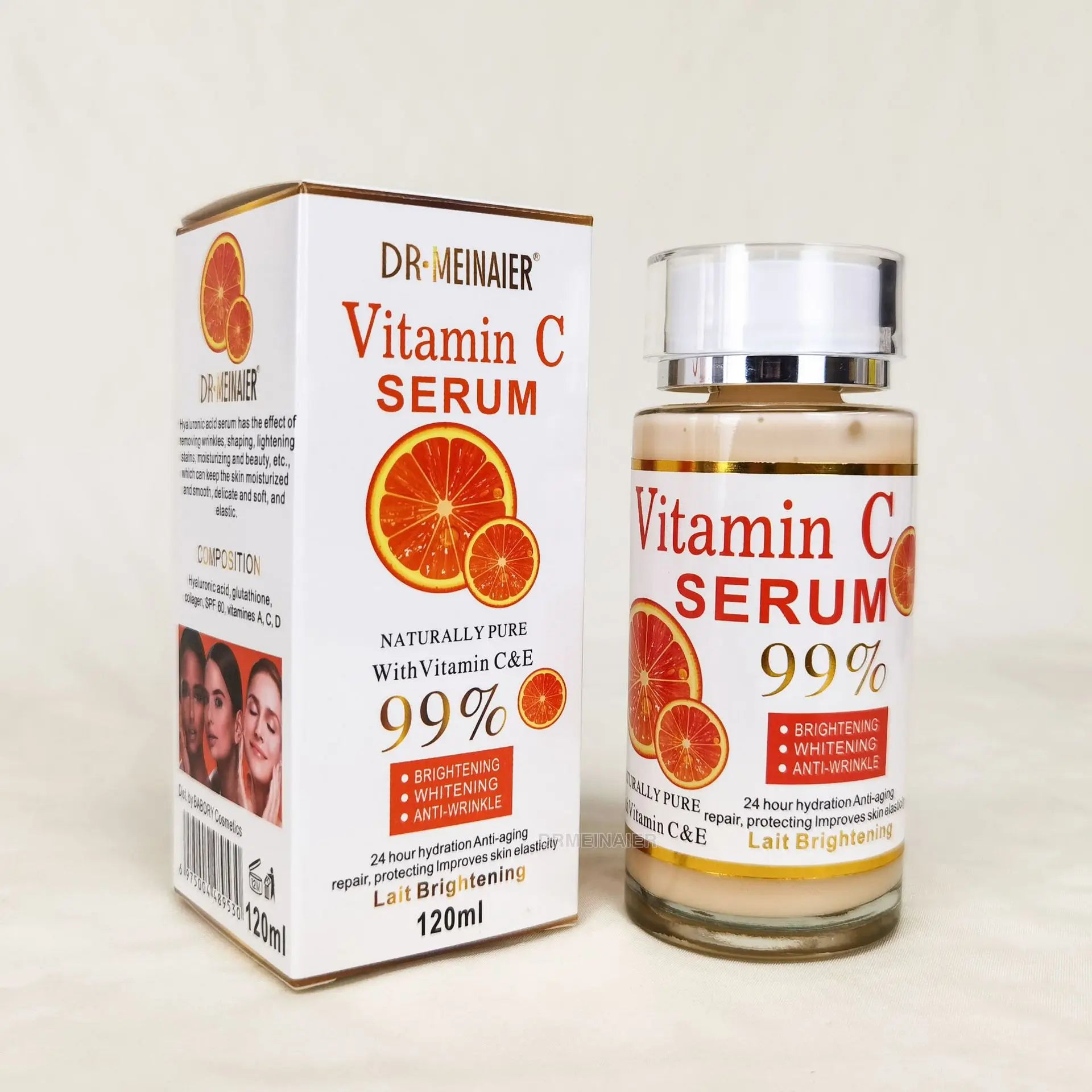 120ml 99% Vitamin C Serum Oil Facial Serum AHA Kojic Acid glutathione Facial skin brightening - 24 Timmar Deals