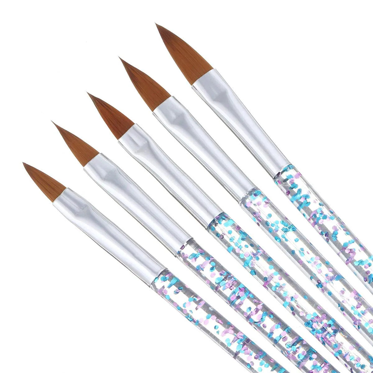 5 st. kristallhandtag akryl/UV-gel nagelborstar - 24 Timmar Deals