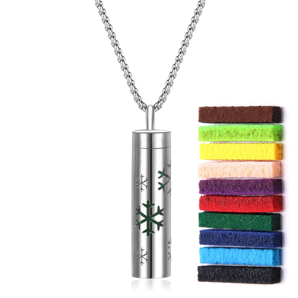 Aromaterapi Halsband Diffuser hänge 316L medaljong i rostfritt stål - 24 Timmar Deals