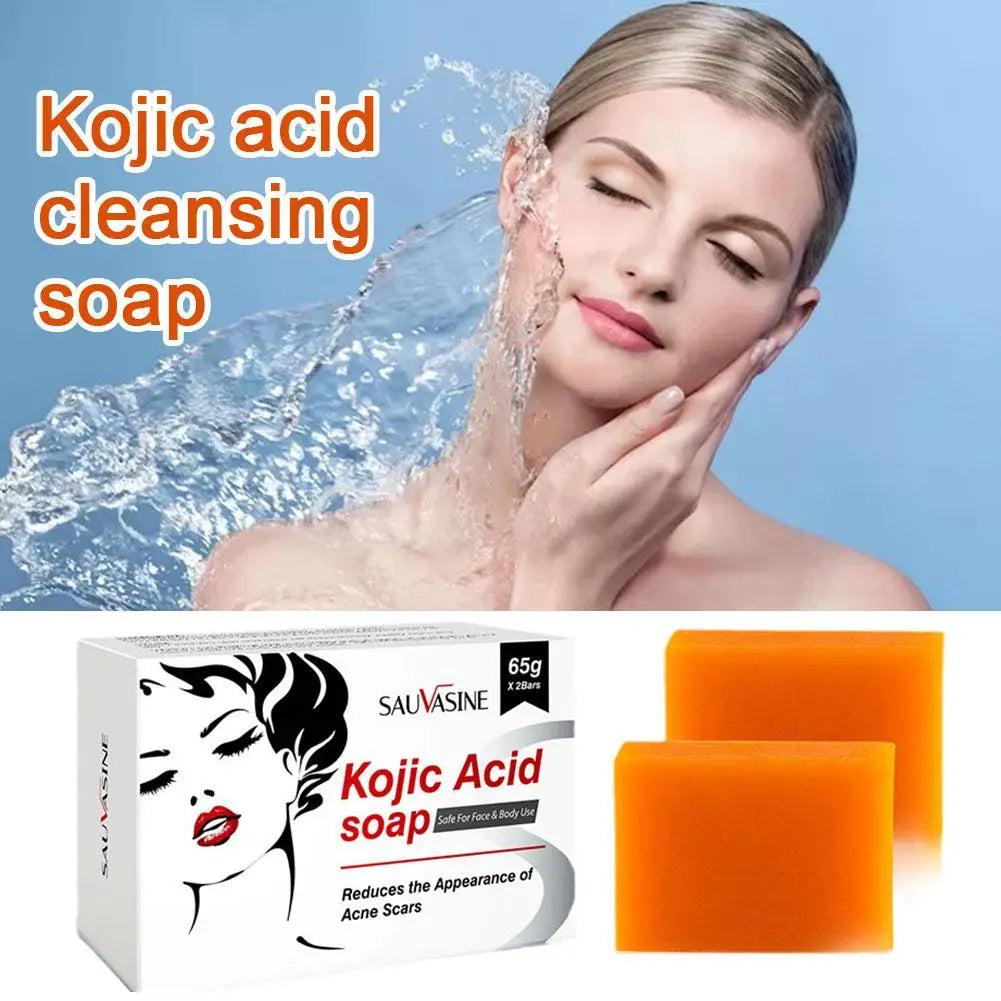 65gX2pcs Kojic Acid Soap Kojic Acid Soap Original Product Face Cream Body Lotion Facial Wash Whitening Anti Aging Acne Dark Spot - 24 Timmar Deals
