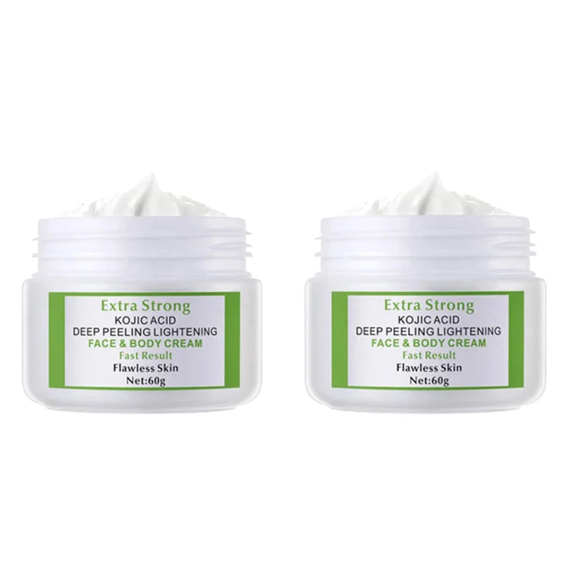 Extra Strong Kojic Acid 7days Lightening Peeling Body Face Cream 60g - 24 Timmar Deals
