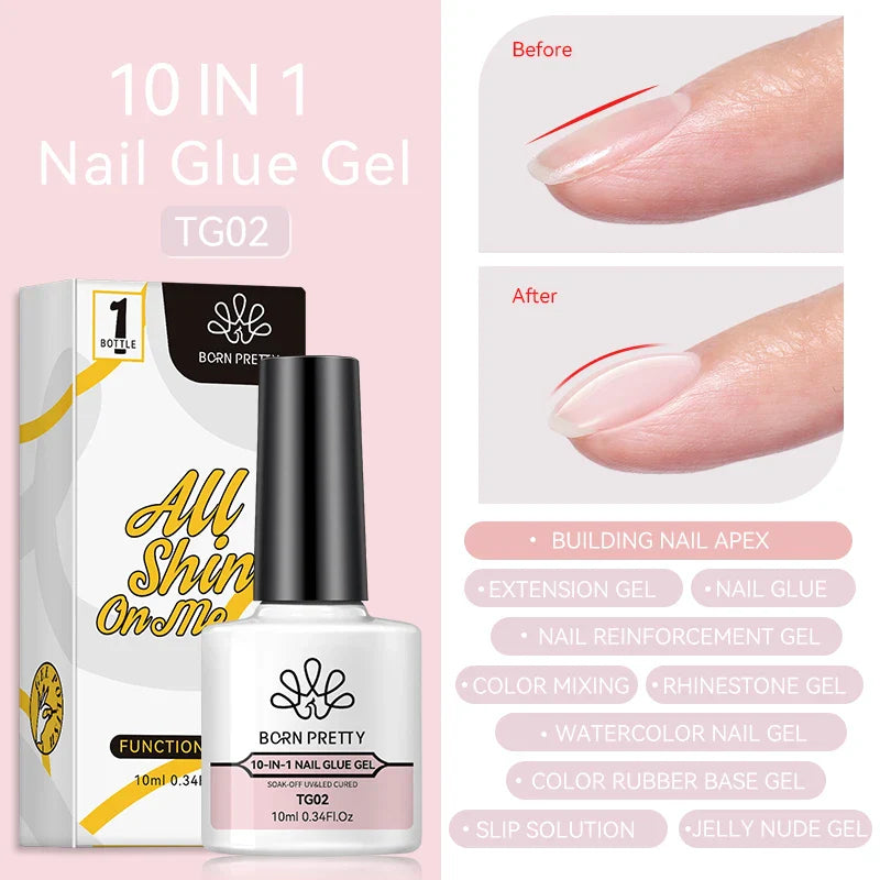 BORN PRETTY 1PC Black White Red Color Collection Nail Gel Polish 10ml Varnis Semi-permanent Soak Off UV LED Gel for Manicure - 24 Timmar Deals