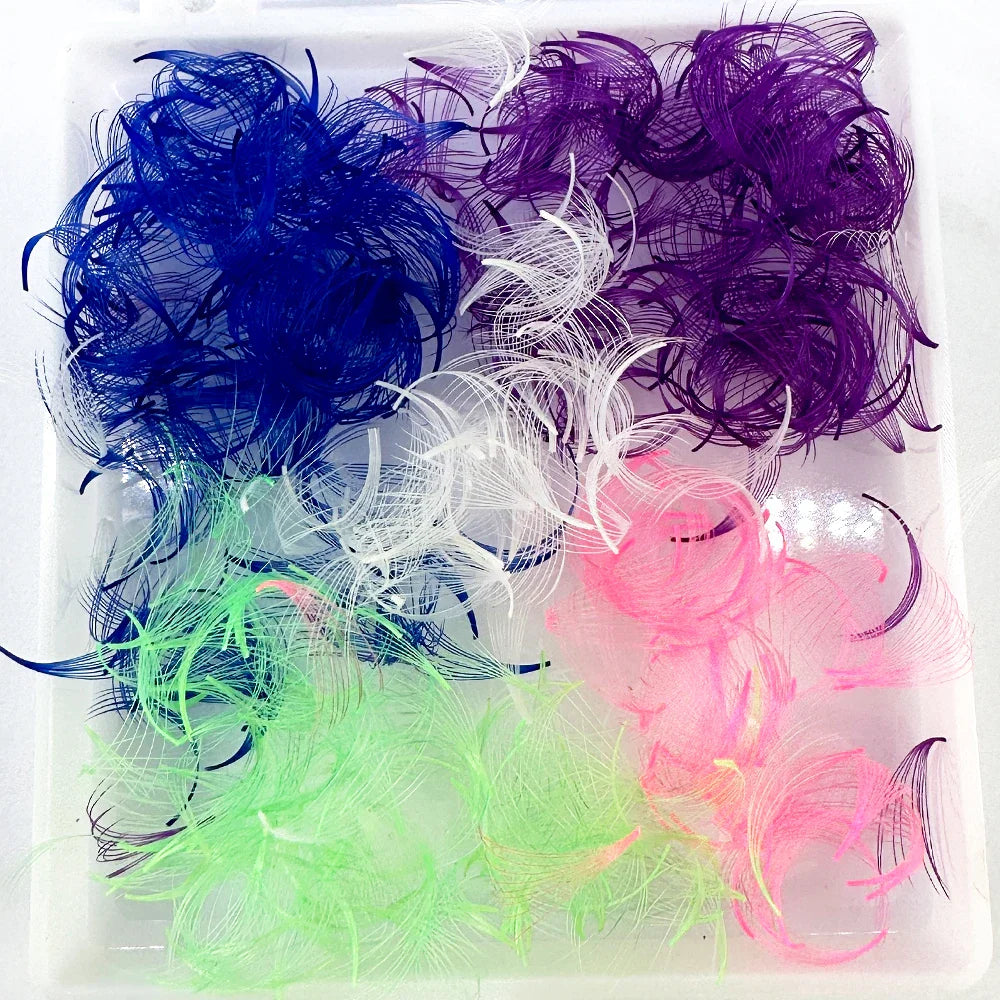 Lashes Mix 5 Color Loose Fans Pre Made Volume Fans 500 Fans Lashes 6D/10D Pointy Base Premade Volume Fans Eyelashes Extension - 24 Timmar Deals