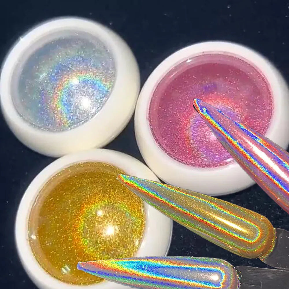 Holographic Nail Powder Net-2g Chrome Laser Mirror Glitter - 24 Timmar Deals