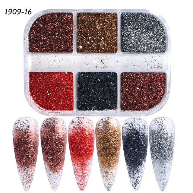 Gold And Silver Laser Irregular Nail Glitter Sequins - 24 Timmar Deals