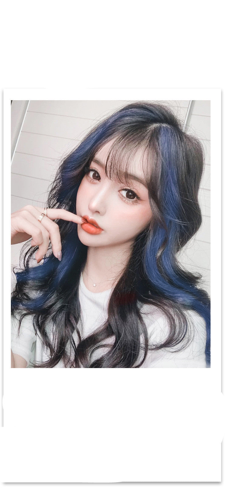 Gradient Female Long Curly Hair Wig Patch - 24 Timmar Deals