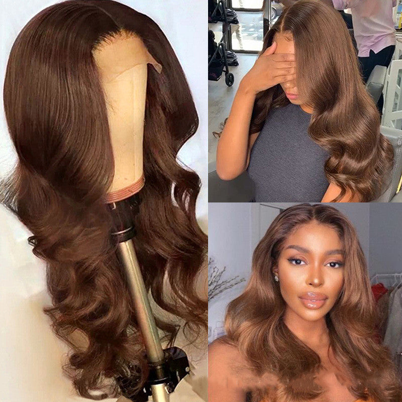 Brown Color Human Hair Wigs Human Hair Wig - 24 Timmar Deals