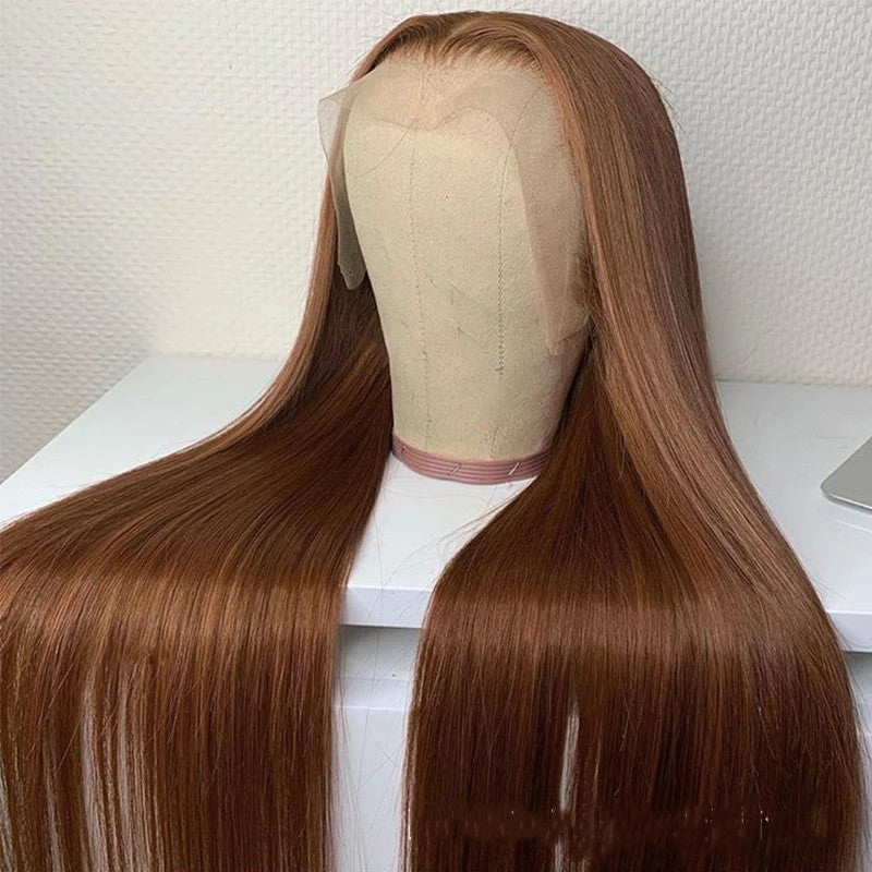 Brown Color Human Hair Wigs Human Hair Wig - 24 Timmar Deals