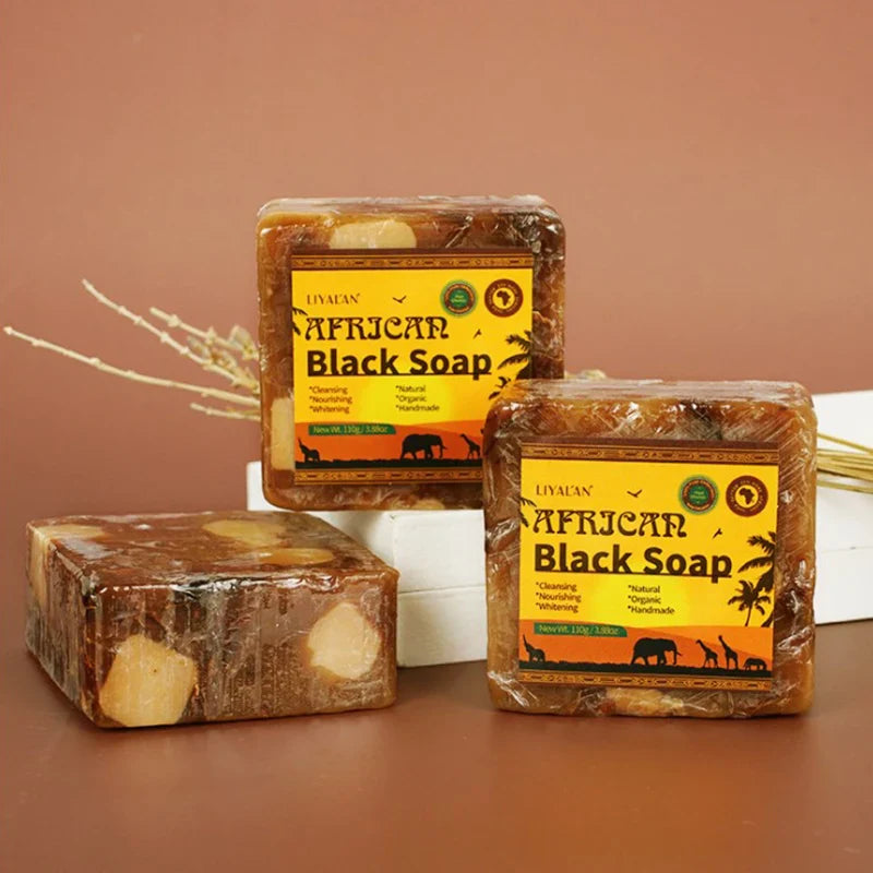 African black soap natural bath Body treatment Acne Skin care 110gr - 24 Timmar Deals