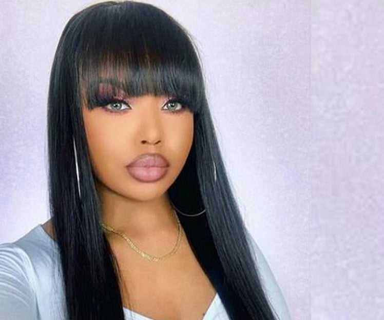 Wig Real Human Hair Straightening Mechanism Headgear - 24 Timmar Deals