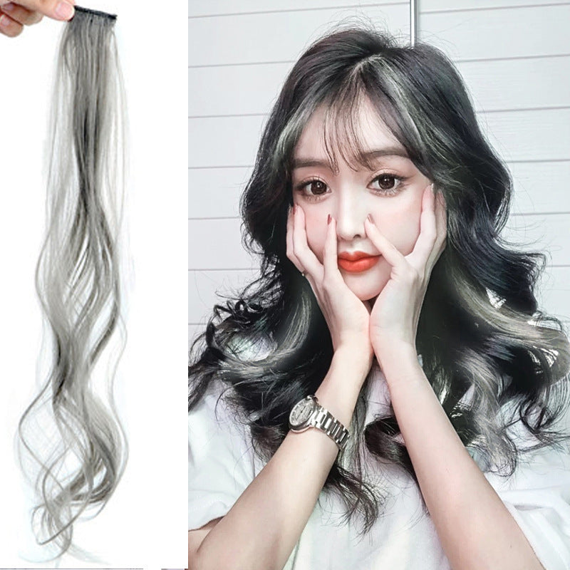 Gradient Female Long Curly Hair Wig Patch - 24 Timmar Deals