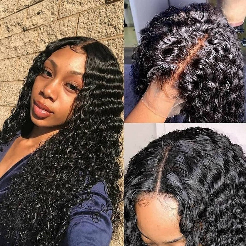 European And American Style Wig Front Lace Small Roll Medium Long Curly Hair - 24 Timmar Deals