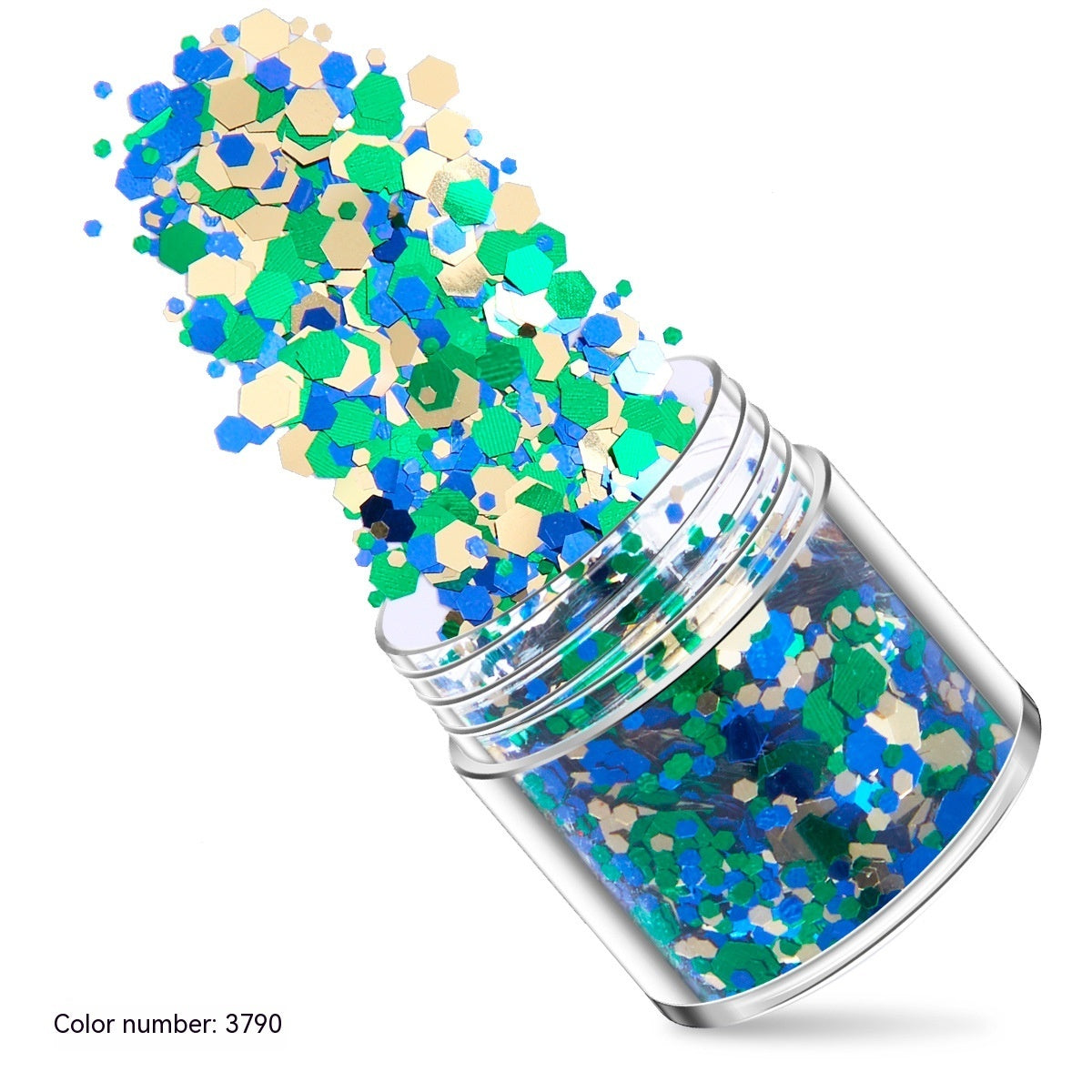 Green Manicure Set 12 Colors Mixed Nail Sequins Glitter Powder Gradient Laser Powder - 24 Timmar Deals