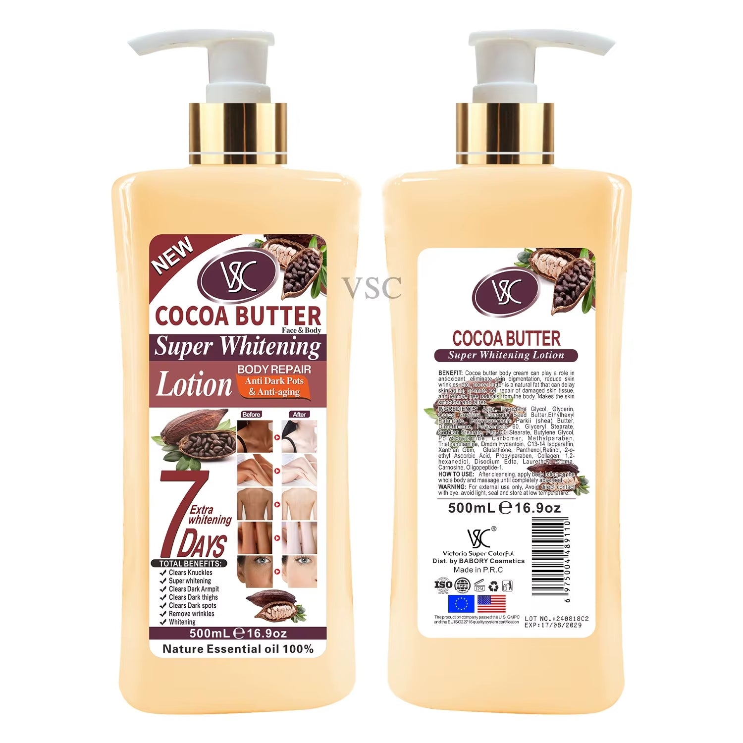Whitening Body Lotion - Turmeric. Papaya, Rose, Carrot, Almond 500ml - 24 Timmar Deals