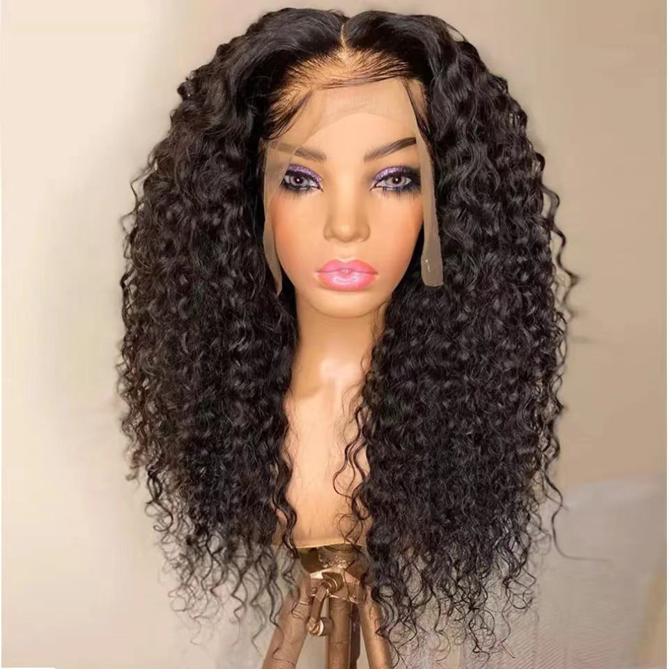 Front Lace Wig European And American Style Wig Female New Mid-length Curly Hair Chemical Fiber Wig Factory Spot - 24 Timmar Deals