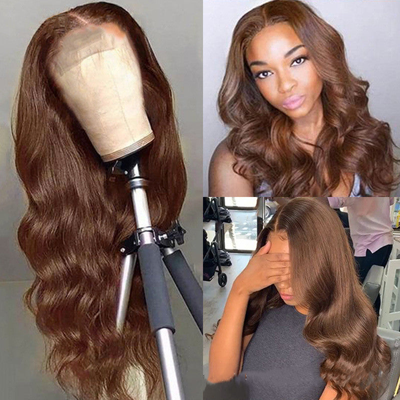 Brown Color Human Hair Wigs Human Hair Wig - 24 Timmar Deals