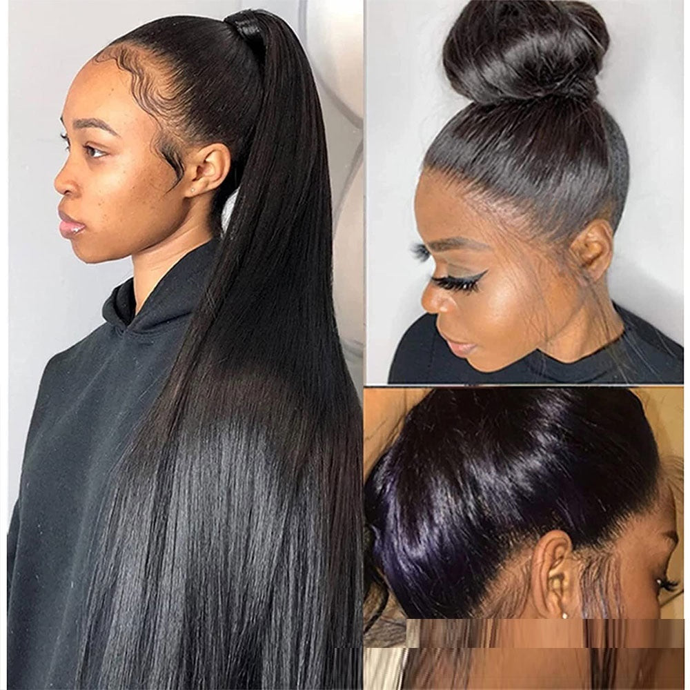 Straight 360 Lace Frontal Wig Human Hair - 24 Timmar Deals