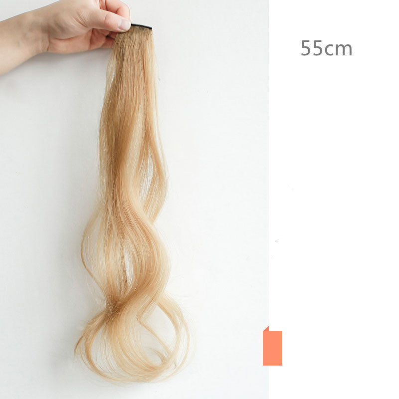 Color Wigs Female Long Hair Highlighting Gradient Invisible Curly Hair - 24 Timmar Deals