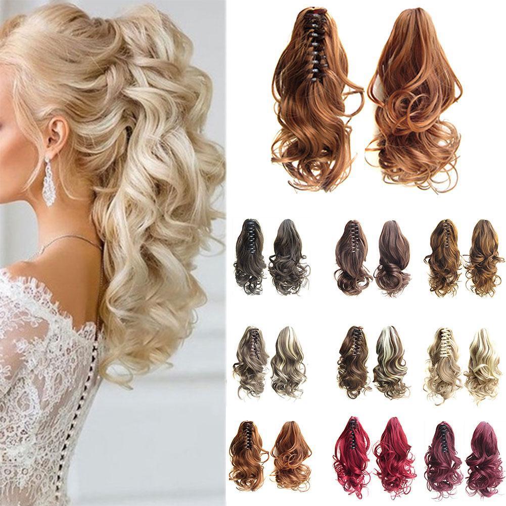 Long Wave Ponytail Wrap Around Ponytail Clip In Hair Headwear Gray Hairpiece Natural Extensions - 24 Timmar Deals