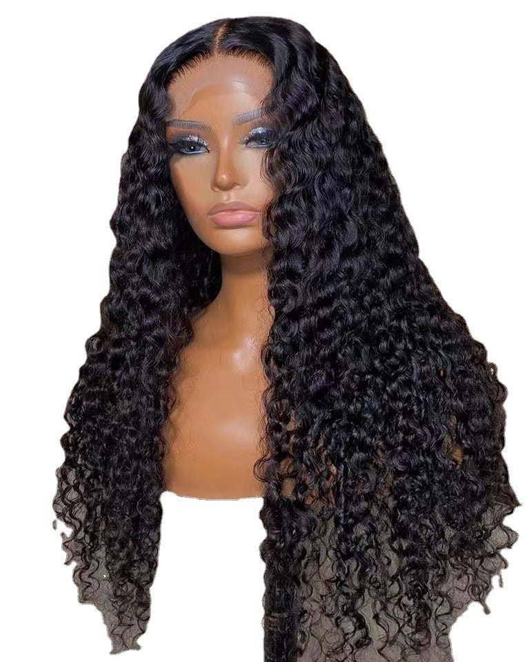 Front Lace Wig Women's Long Curly Hair Chemical Fiber Wig - 24 Timmar Deals