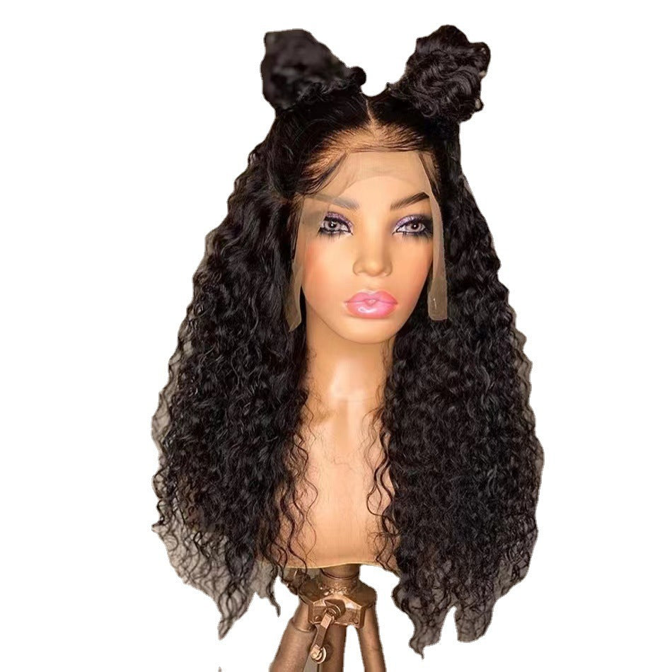 Front Lace Wig European And American Style Wig Female New Mid-length Curly Hair Chemical Fiber Wig Factory Spot - 24 Timmar Deals