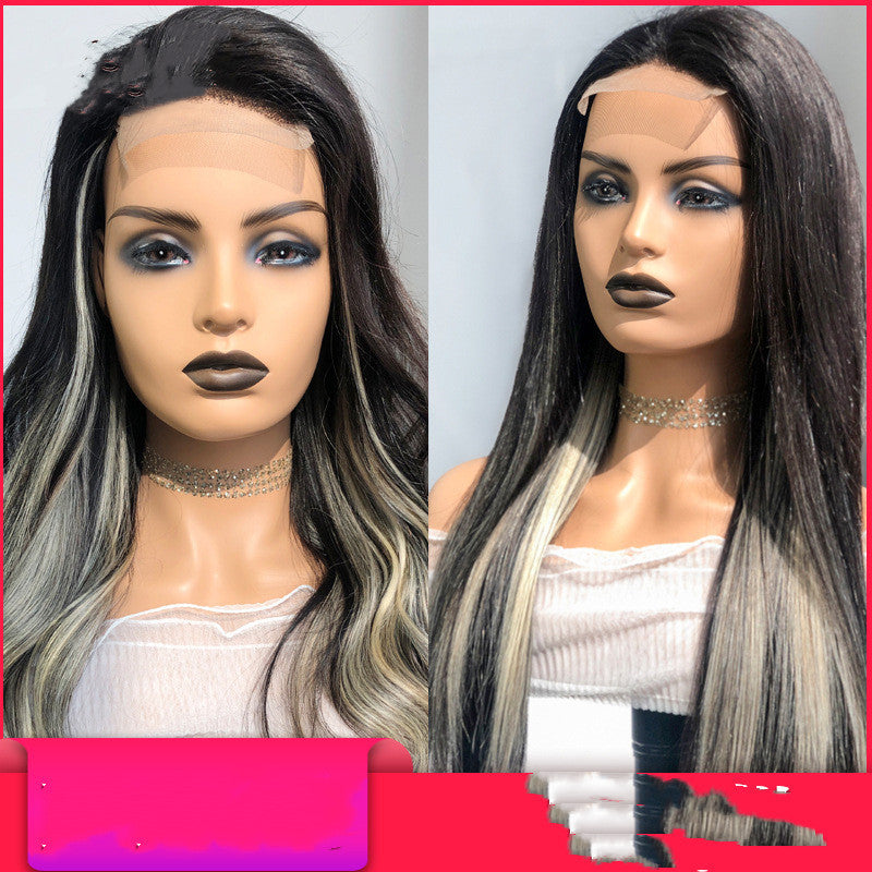 Reality Wig Headgear Lace Headgear Straight  Body Wave Human Hair Wigs - 24 Timmar Deals